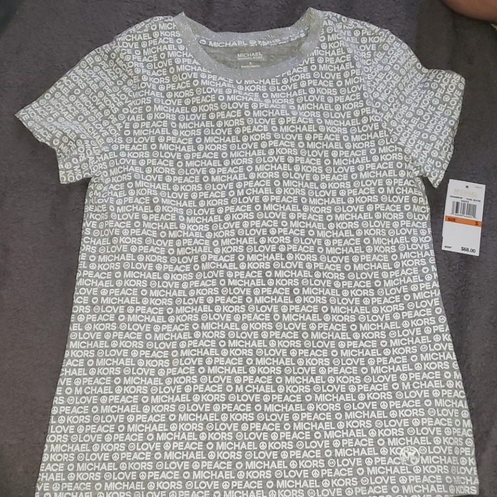 MICHAEL KORS Basics PEARL HEATHER TOP